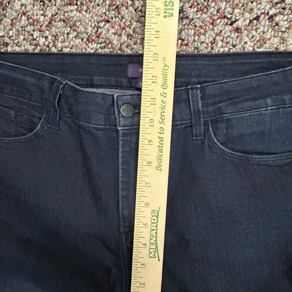 NYDJ Lift Tuck Blue Dark Wash High Rise Ankle Length Slim Leg Jeans Size 16 - Picture 14 of 16